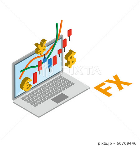 Fx 為替 取引 Pc チャート レート 外国為替証拠金取引のイラスト素材