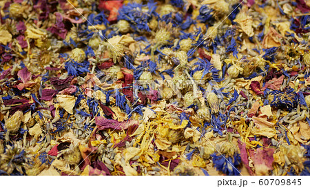Herbal tea dried blend mixture of rose, cornflower, hibiscus, thyme leaf petals and mother-of-tea for high-quality teas as well as decorative. traditional folk medicine, diseases hectic stressful Herbal tea dried blend mixture of rose, cornflower, hibiscus, thyme leaf petals and mother-of-tea for high-quality teas as well as decorative. traditional folk medicine, diseases hectic stressful 60709845