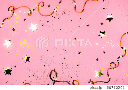 Golden Glitter Confetti Sparkles Pastel Pink Background Flat Lay Top Stock  Photo by ©IrynaBudanova 596190940