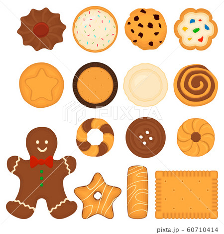Illustration on theme big set different biscuit, Illustration on theme big set different biscuit, 60710414