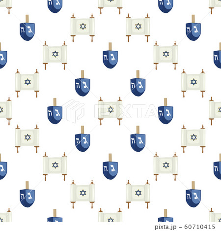 Illustration on theme big colored pattern dreidel 60710415