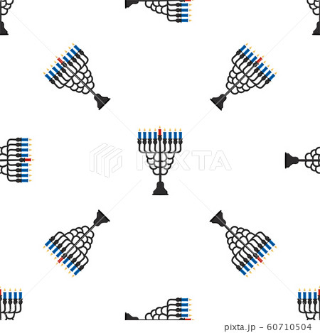 Illustration on theme big colored pattern menorah Illustration on theme big colored pattern menorah 60710504