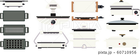イラスト素材 家電 ホットプレート 鍋 アイコン イラスト 素材 ベクター のイラスト素材