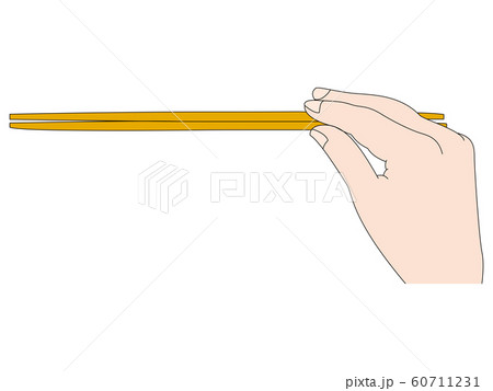 箸の綺麗な持ち方のイラスト素材