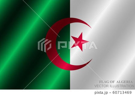 Bright background with flag of Algeria. Happy Algeria day button. Bright vector illustration. Bright background with flag of Algeria. Happy Algeria day button. Bright vector illustration. 60713469