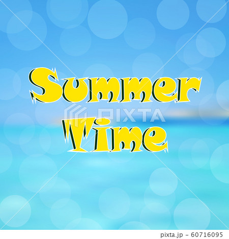 Summer time illustration. Bright estive banner. 60716095
