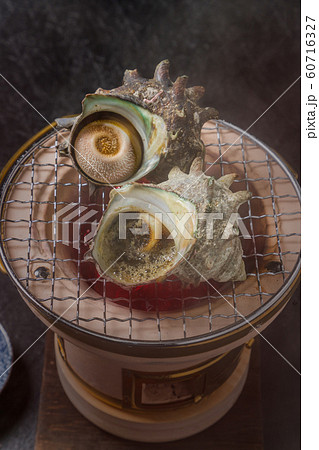 さざえ料理　Grilled (turban shell) Japanese food 60716327