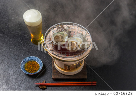 さざえ料理　Grilled (turban shell) Japanese food 60716328