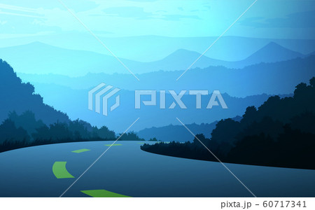 Natural forest trees mountains horizon hills and the route Sunrise and sunset Landscape wallpaper Illustration vector style Colorful view background Natural forest trees mountains horizon hills and the route Sunrise and sunset Landscape wallpaper Illustration vector style Colorful view background 60717341