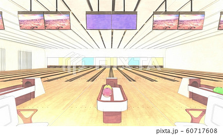Bowling Alley No People Illustration 2 3 Stock Illustration