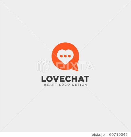love chat simple creative logo template vector love chat simple creative logo template vector 60719042