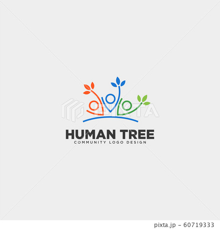 human tree leaf community logo template vector 60719333