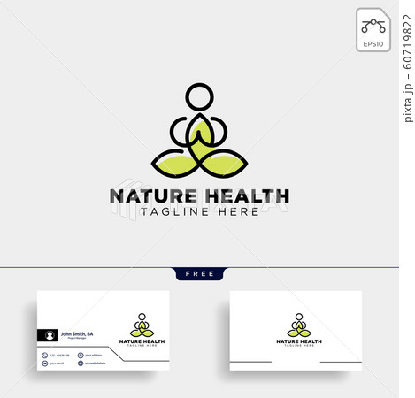 human yoga and leaf logo template vector human yoga and leaf logo template vector 60719822