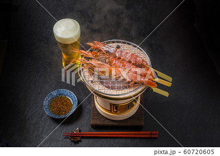赤えび料理　Red shrimp seafood for skewers 60720605