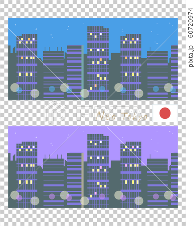 都市の夜景（ブルー・ラベンダー） 60720974