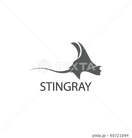 Stingray logo ilustration vector flat design 60721094