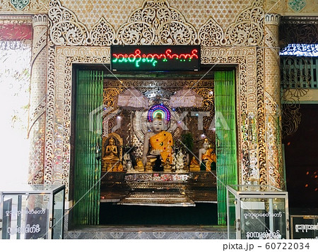Buddha image Burmese style in temple hall at Bupaya pagoda in Bagan city, Myanmar 60722034