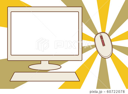 PC マウス 年賀状 フォトフレーム テンプレート ベクター イラスト PC マウス 年賀状 フォトフレーム テンプレート ベクター イラスト 60722078
