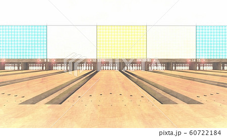 ボウリング場　人なし イラスト2-40 60722184