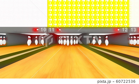 ボウリング場　人なし イラスト3-51 60722536