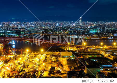 大阪 夜景 さきしまコスモタワー(大阪府咲洲庁舎)から 大阪 夜景 さきしまコスモタワー(大阪府咲洲庁舎)から 60723162