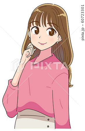 女の子のイラスト アニメ かわいい 若いのイラスト素材