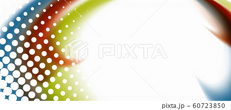 Line wave art illustration on light backdrop. Vector abstract design banner template. Business template 60723850