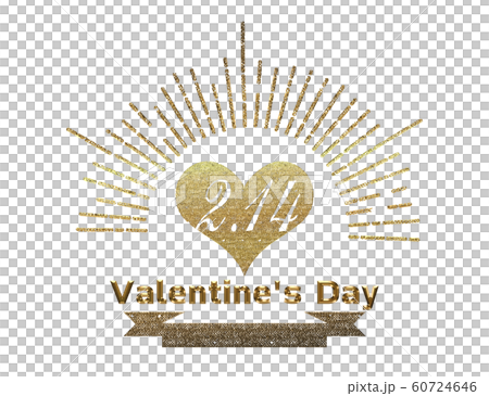 手繪觸摸情人節快樂標誌（金色）| Pinkoi 60724646