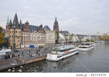 マイン川風景 フランクフルトの写真素材