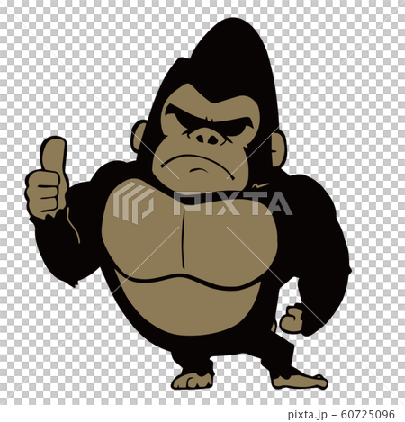 Illustration Of A Cute Gorilla Signing Goo Stock Illustration