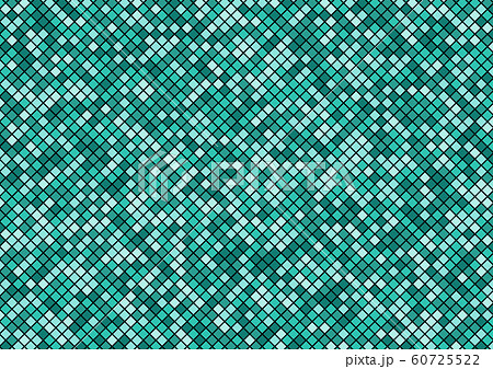 Green turquoise mosaic pixel seamless pattern on 60725522
