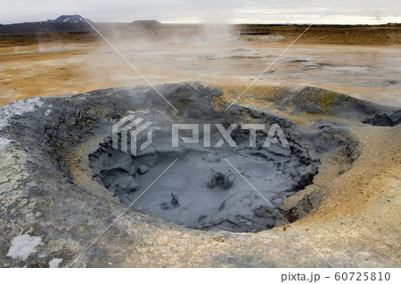 Boiling volcanic mud pool - Namaskard - Iceland Boiling volcanic mud pool - Namaskard - Iceland 60725810
