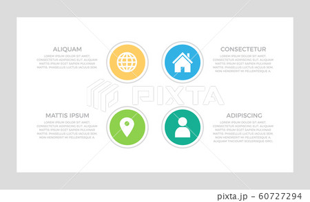 Set of green and blue, turquoise, orange elements for infographic presentation slides with steps, circles. Set of green and blue, turquoise, orange elements for infographic presentation slides with steps, circles. 60727294