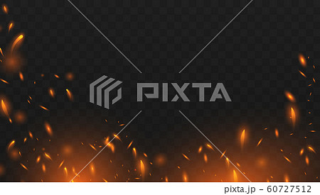 Red Fire sparks vector 60727512