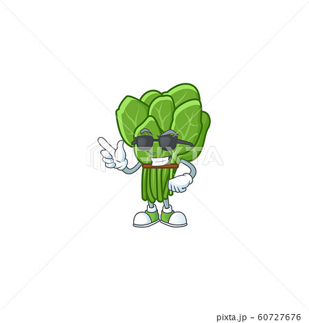 Cool and cool spinach character wearing black glasses 60727676