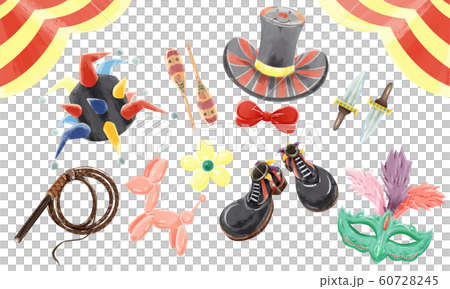 サーカス小道具イラストのイラスト素材