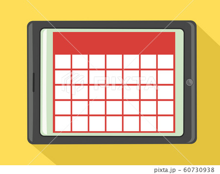 Digital Calendar Tablet Illustration Digital Calendar Tablet Illustration 60730938