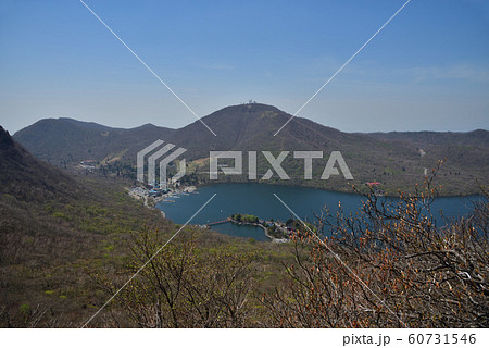 赤城山から望む大沼 赤城山から望む大沼 60731546