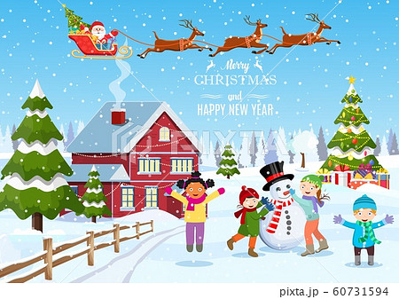 Suburban house covered snow. Suburban house covered snow. 60731594