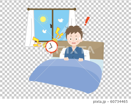 朝寝坊する男性 のイラスト 朝寝坊する男性 のイラスト 60734465