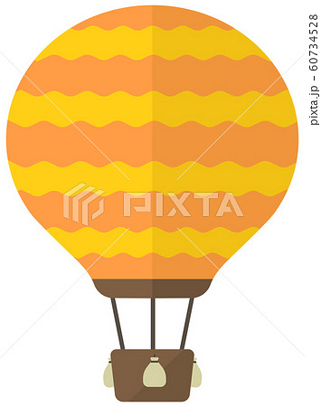 気球 熱気球 アドバルーン カラーイラストのイラスト素材