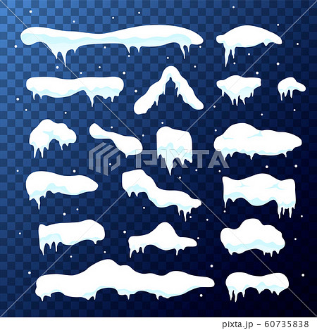 Snow, ice cap with shadow set. Snow, ice cap with shadow set. 60735838