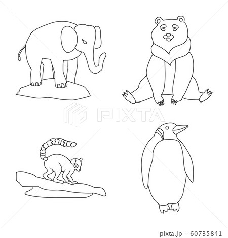 Vector design of entertainment and forest sign. Collection of entertainment and park stock vector illustration. 60735841