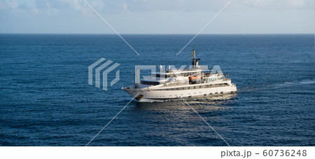 Ship in sea in Bridgetown, Barbados. Sea voyage. 60736248