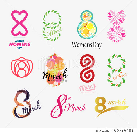 International Womens Day emblems set, March 8th, vector icons, beginning of spring and women s holiday symbols. International Womens Day emblems set, March 8th, vector icons, beginning of spring and women s holiday symbols. 60736482