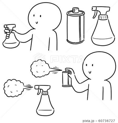 vector set of spray can and bottle 60736727