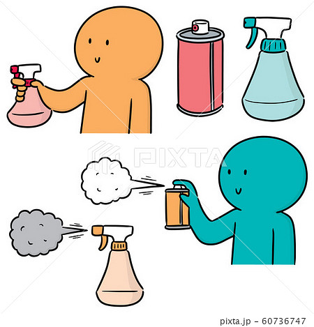 vector set of spray can and bottle 60736747