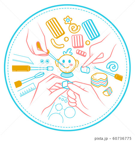 Illustration  hands of a handmade 60736775