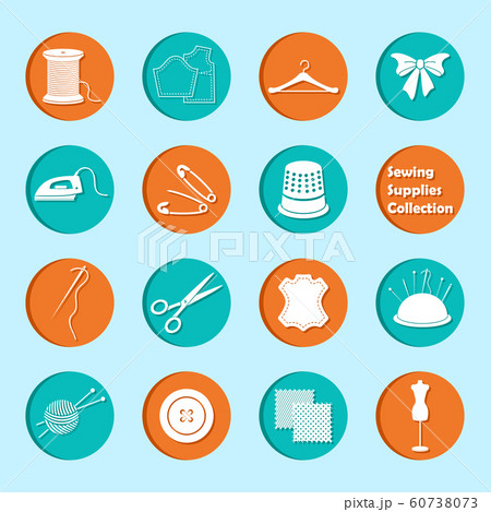 vector set of sewing equipment icons vector set of sewing equipment icons 60738073