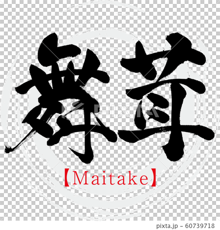 舞茸 Maitake 筆文字 手書き のイラスト素材